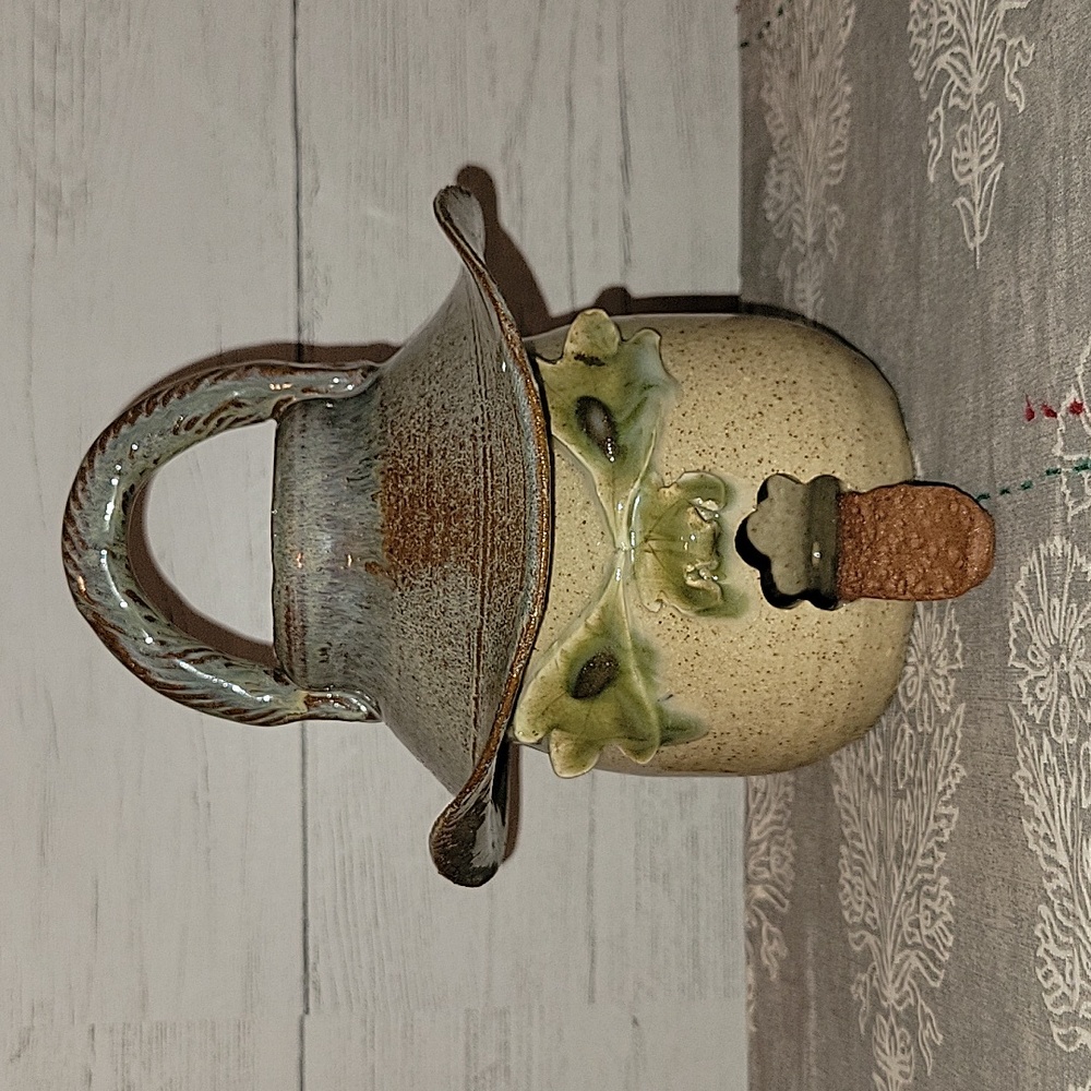 Vintage | Hand Crafted Art Pottery P. Hosey Lantern Style Face Jug